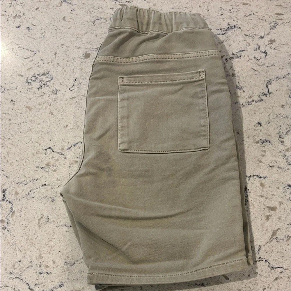 Zara Olive Green Athletic Drawstring Shorts